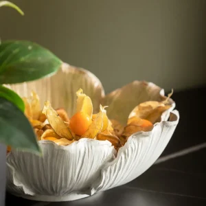 KARE Design Schaal Flower Bloom Creme Goud Ø20