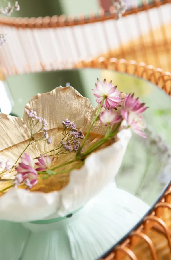 KARE Design Schaal Flower Bloom Creme Goud Ø20