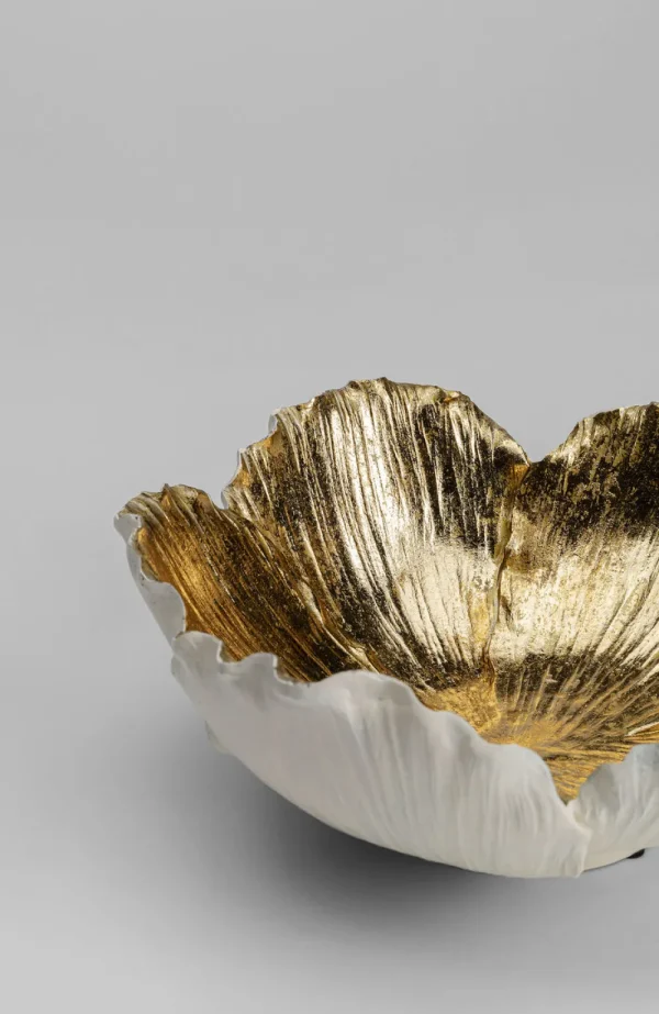KARE Design Schaal Flower Bloom Creme Goud Ø25