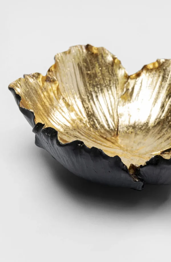 KARE Design Schaal Flower Bloom Zwart Goud Ø20