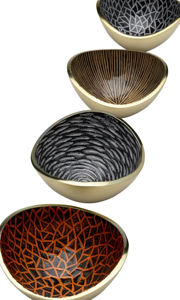 KARE Design Schaal Samba Colore Crackle (4/Set)