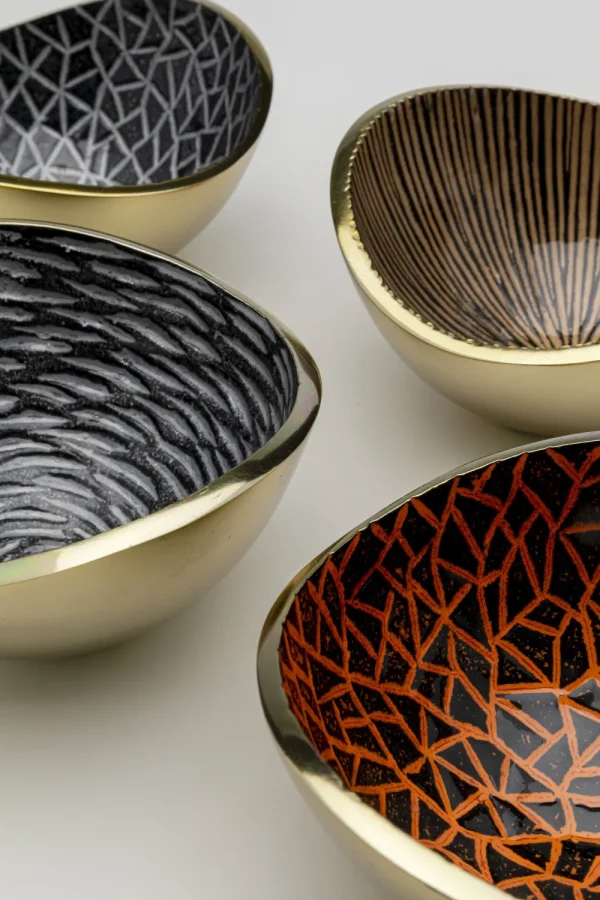 KARE Design Schaal Samba Colore Crackle (4/Set)