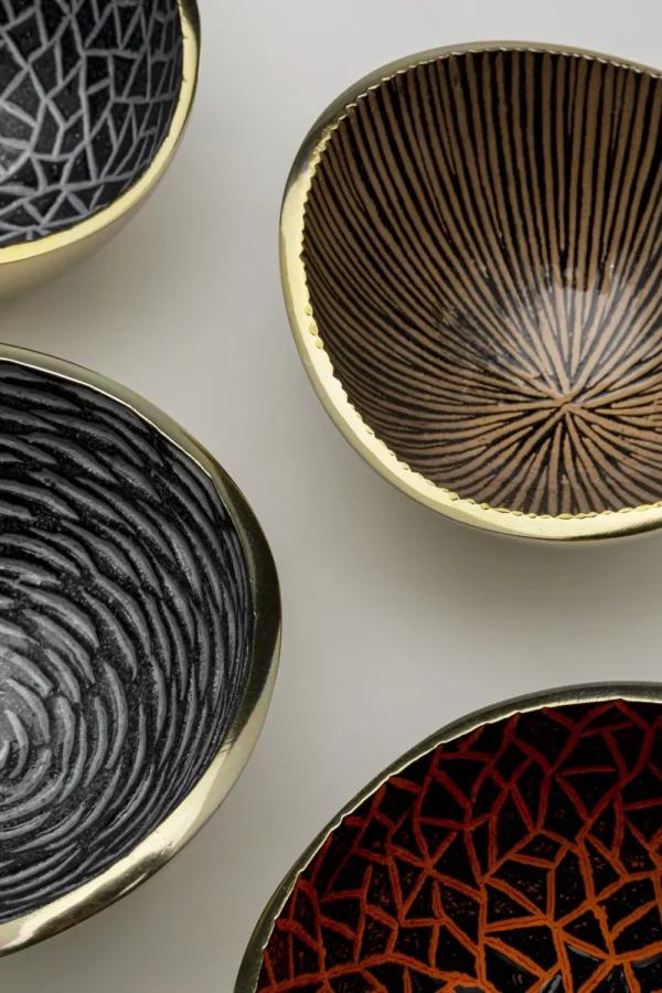 KARE Design Schaal Samba Colore Crackle (4/Set)