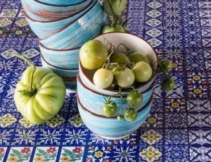 KARE Design Schaal Swirl Blauw Ø14cm