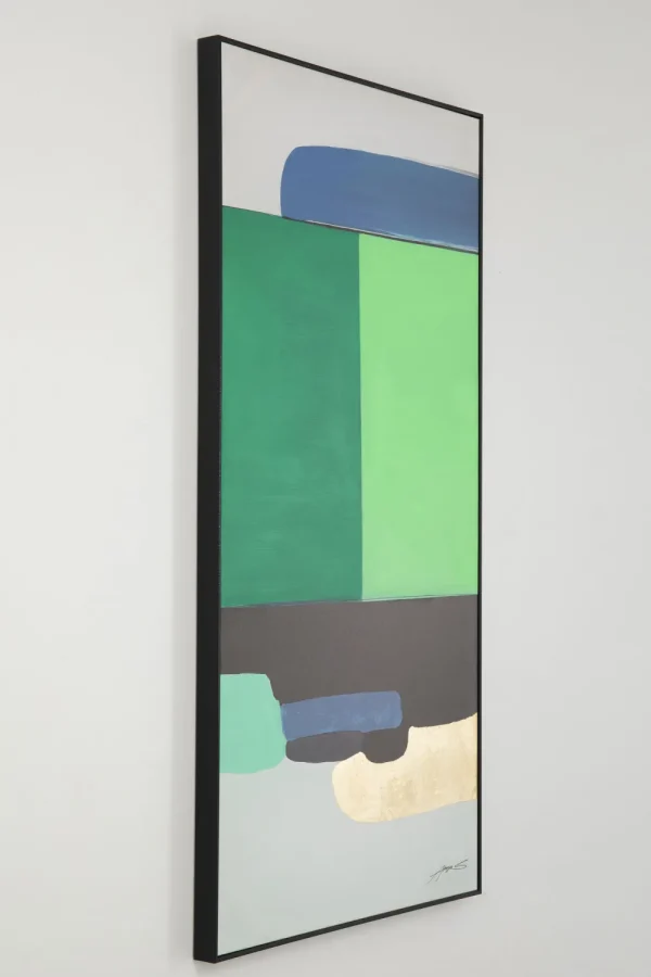 KARE Design Schilderij Abstract Shapes Green 73x143cm