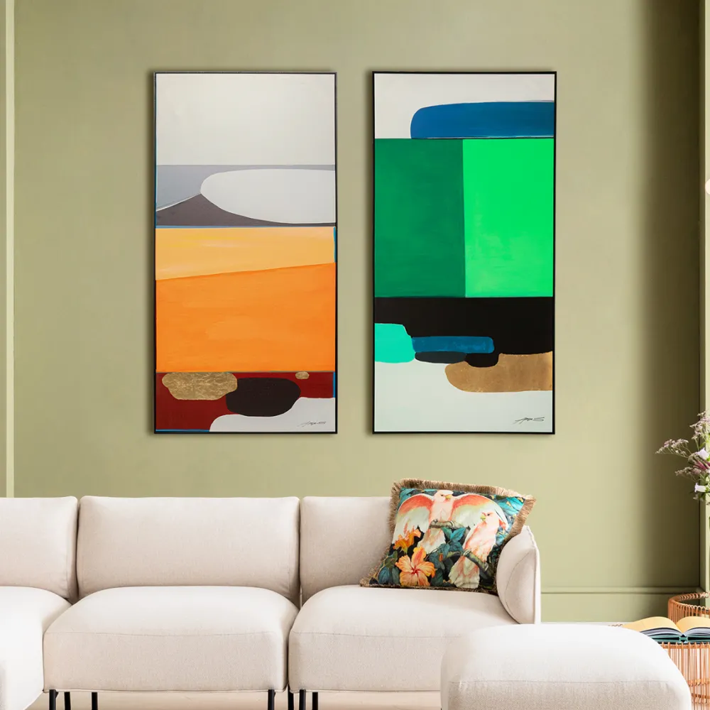 schilderij_abstract_shapes_orange_xcm_0.webp KARE Design Schilderij Abstract Shapes Orange 73x143cm