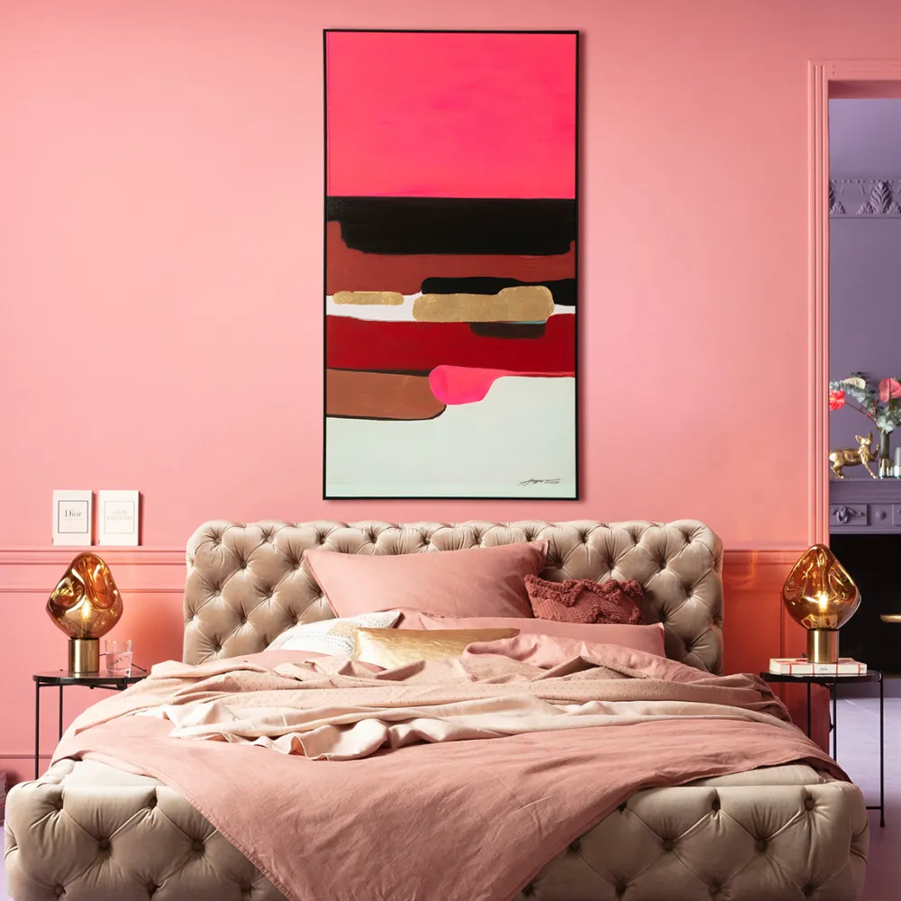 schilderij_abstract_shapes_pink_xcm_0.webp KARE Design Schilderij Abstract Shapes Pink 73x143cm