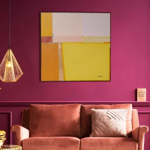 KARE Design Schilderij Abstract Shapes Yellow 113x113cm