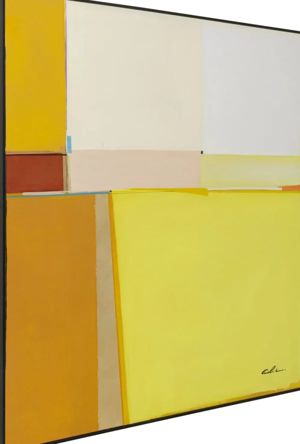 KARE Design Schilderij Abstract Shapes Yellow 113x113cm