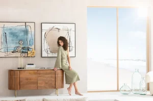 KARE Design Schilderij Dust Blue 100x100cm