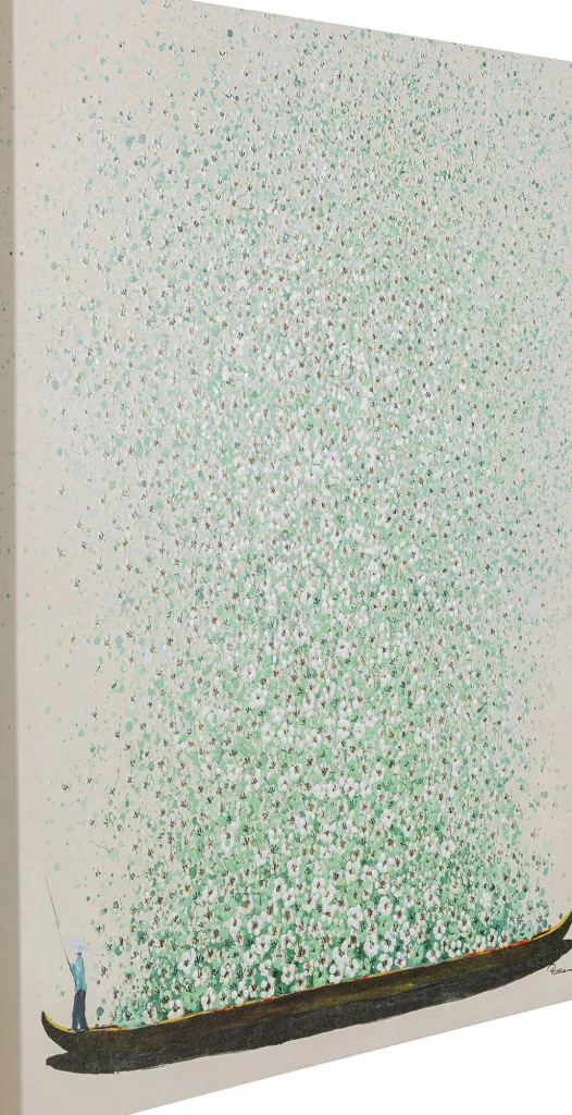 KARE Design Schilderij Flower Boat Beige Green 80x100cm