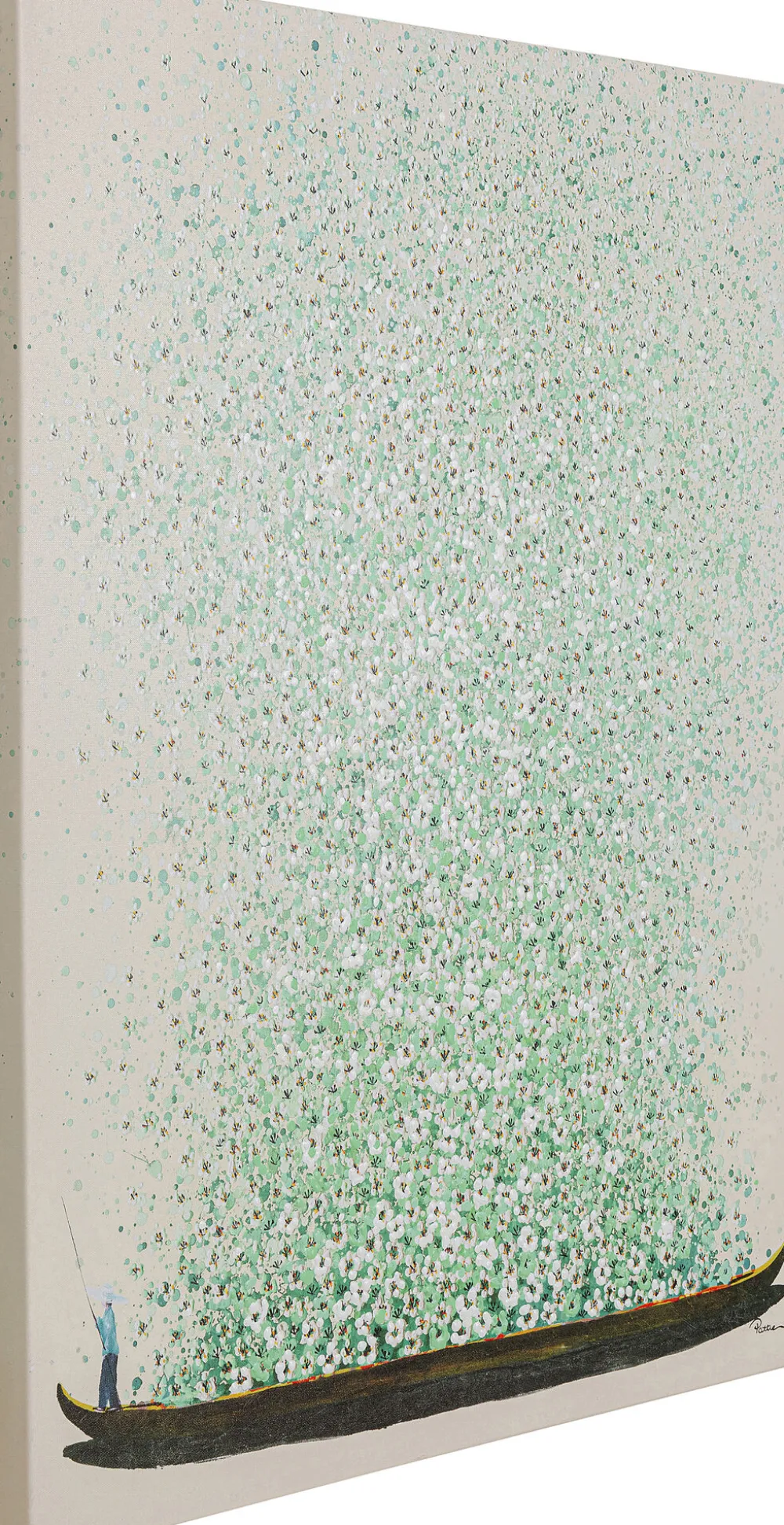 schilderij_flower_boat_beige_green_xcm_1-1.webp KARE Design Schilderij Flower Boat Beige Green 80x100cm