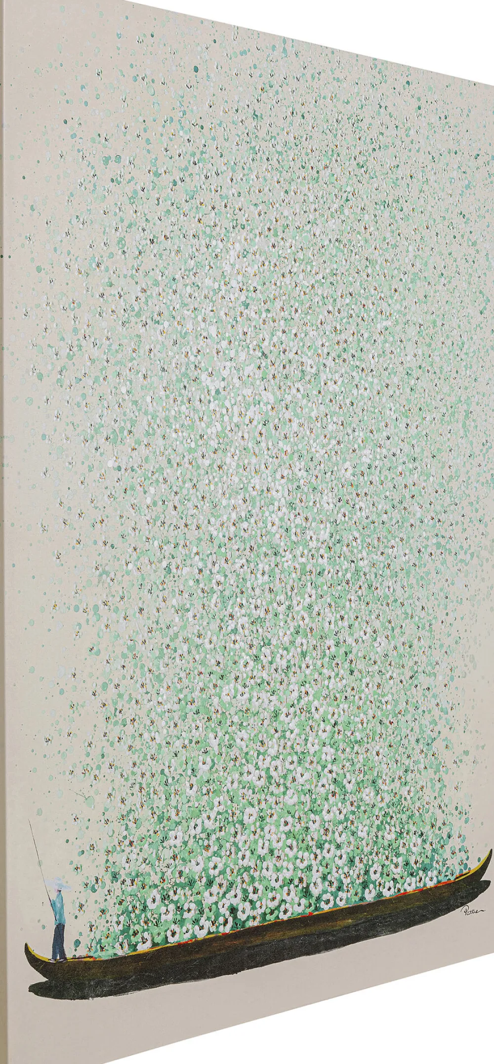 schilderij_flower_boat_beige_green_xcm_1.webp KARE Design Schilderij Flower Boat Beige Green 120x160cm