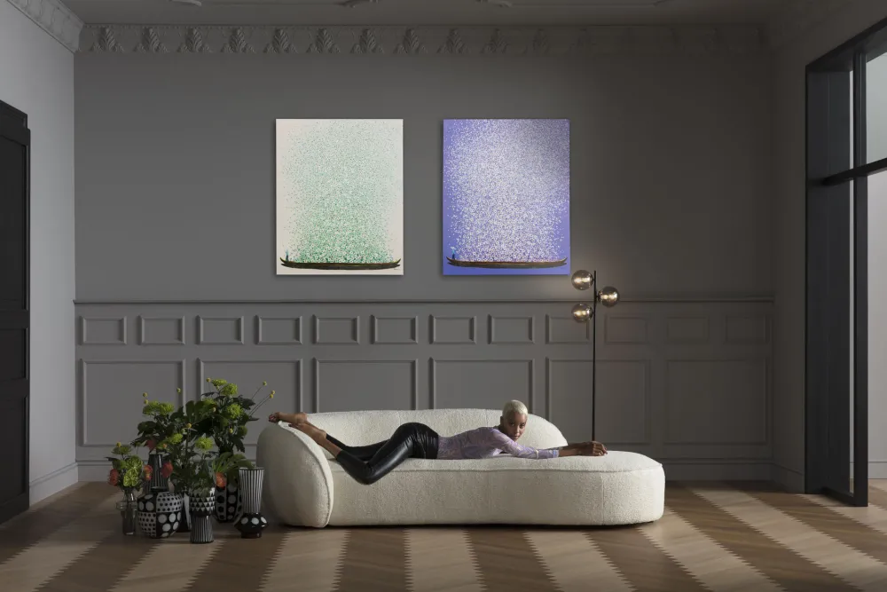 schilderij_flower_boat_beige_green_xcm_5-1.webp KARE Design Schilderij Flower Boat Beige Green 80x100cm