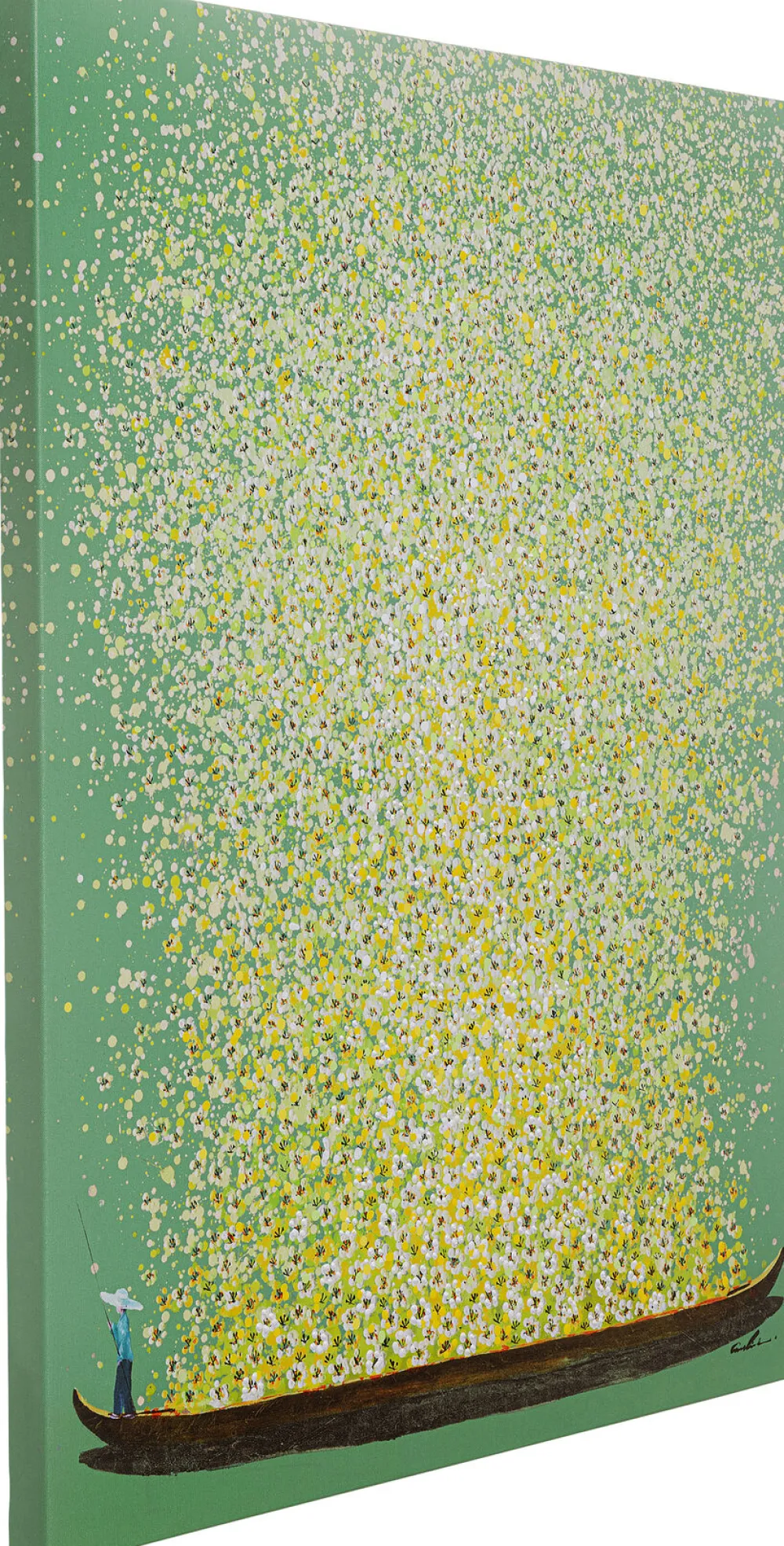 schilderij_flower_boat_green_yellow_xcm_1.webp KARE Design Schilderij Flower Boat Green Yellow 80x100cm