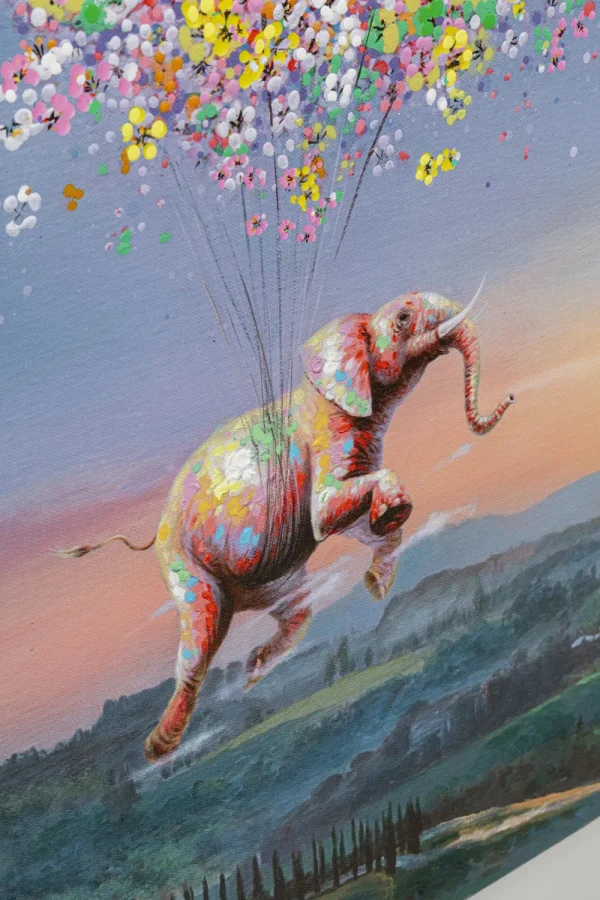KARE Design Schilderij Flying Elephant At Night 120x160cm