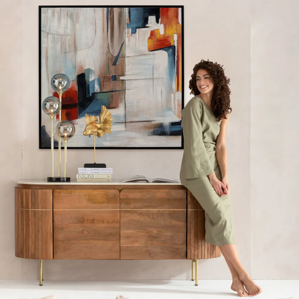 schilderij_met_lijst_visione_oblinquo_xcm_0.webp KARE Design Schilderij Met Lijst Visione Oblinquo 100x100cm