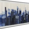 KARE Design Schilderij Shadow Skyline Blue 160x60cm