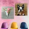 KARE Design Schilderij Touched Dog With Pineapple 80x80cm