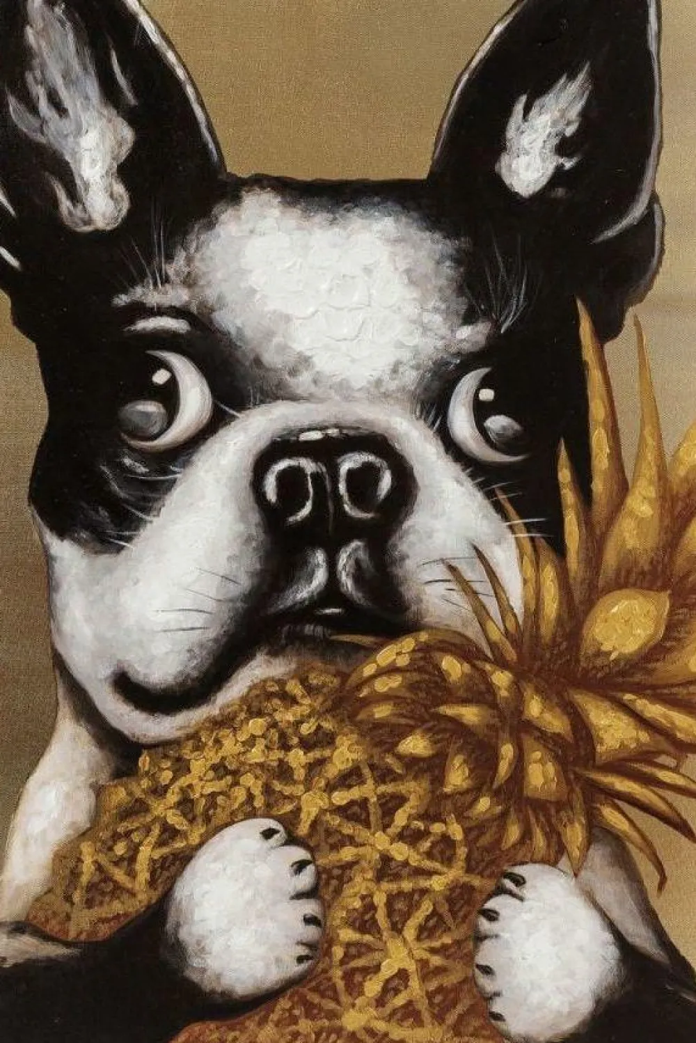 schilderij_touched_dog_with_pineapple_xcm_2.webp KARE Design Schilderij Touched Dog With Pineapple 80x80cm