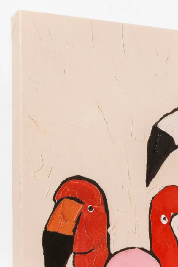 KARE Design Schilderij Touched Flamingo Meeting 120x90cm
