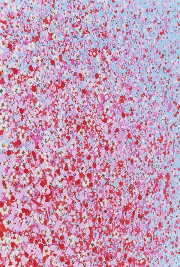 KARE Design Schilderij Touched Flower Boat Blauw-Roze 100x80cm