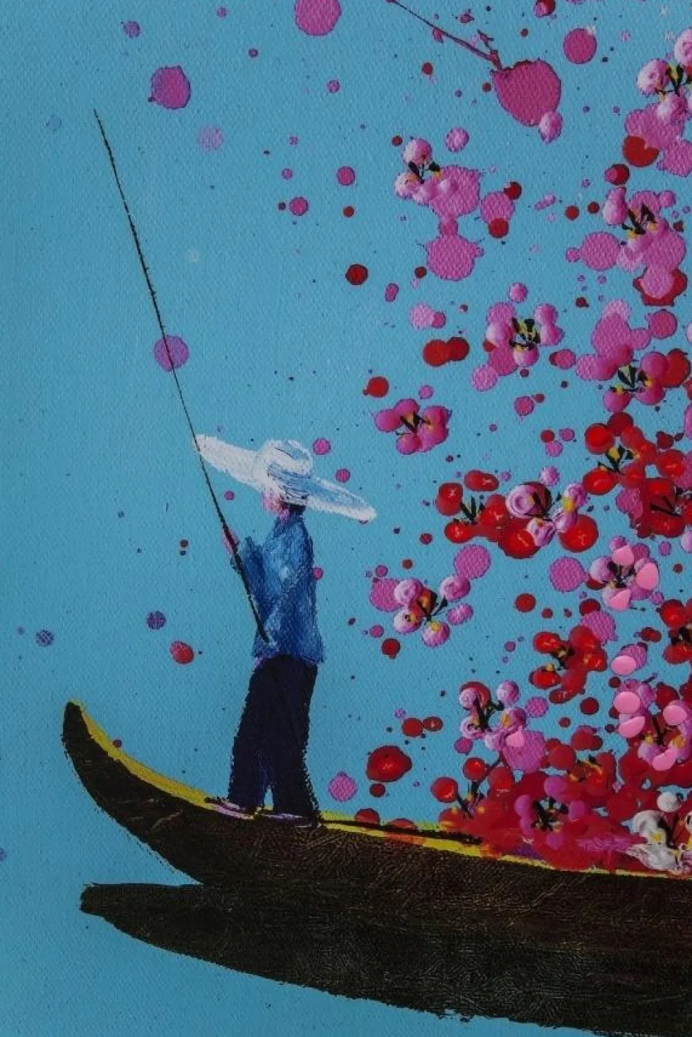 schilderij_touched_flower_boat_blauwroze_xcm_2.webp KARE Design Schilderij Touched Flower Boat Blauw-Roze 160x120cm