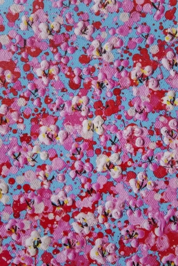 KARE Design Schilderij Touched Flower Boat Blauw-Roze 160x120cm