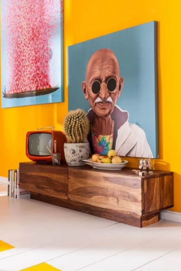 KARE Design Schilderij Touched Flower Boat Blauw-Roze 160x120cm