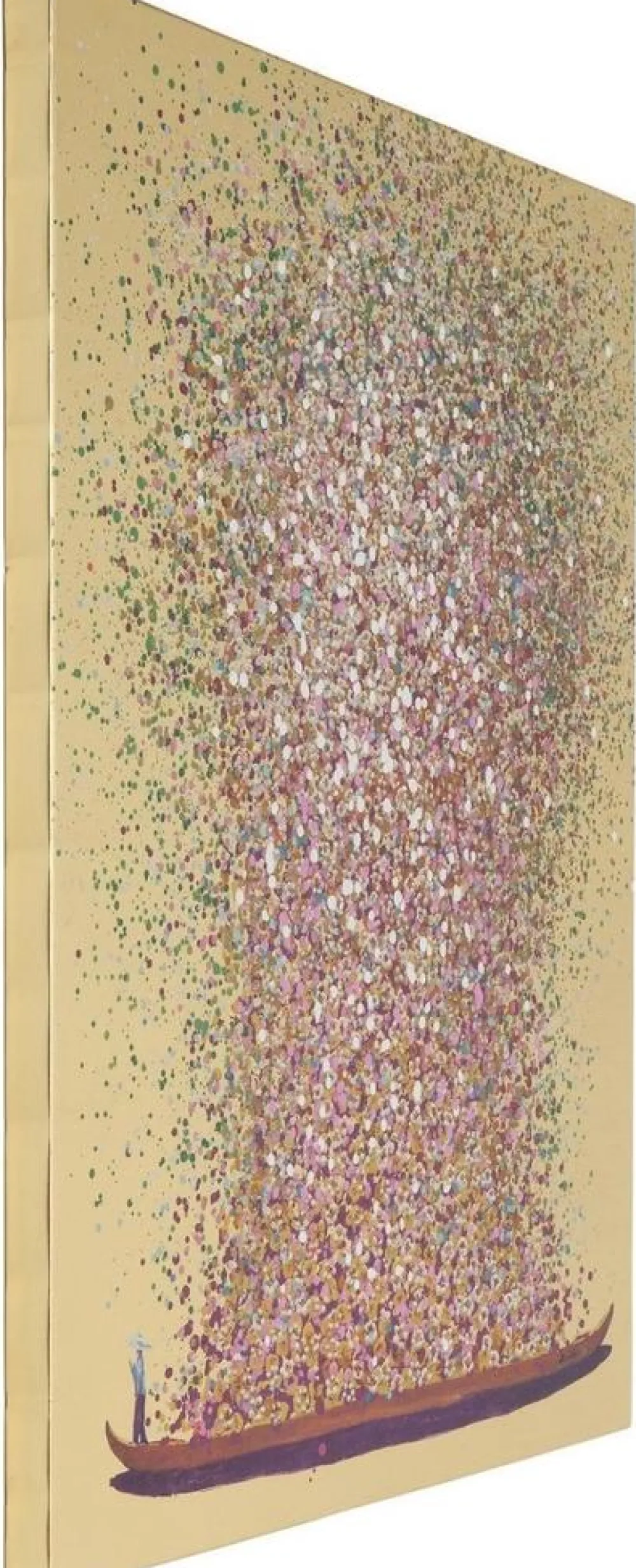 schilderij_touched_flower_boat_goudroze_xcm_1.webp KARE Design Schilderij Touched Flower Boat Goud-Roze 160x120cm