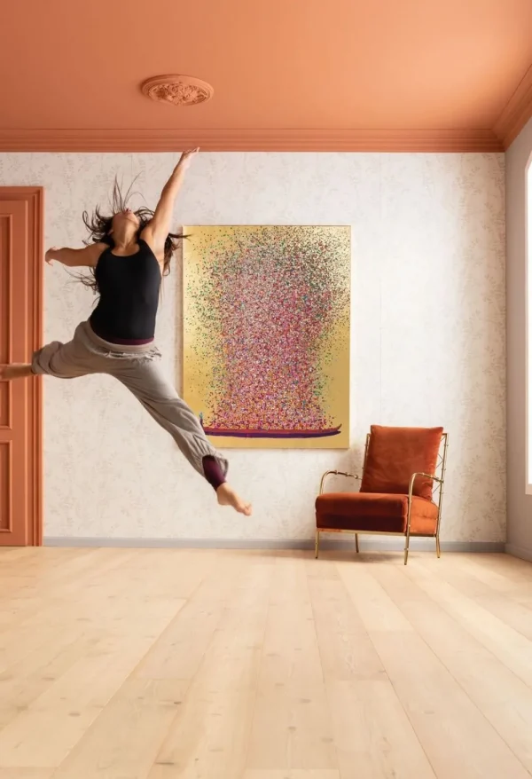 KARE Design Schilderij Touched Flower Boat Goud-Roze 160x120cm