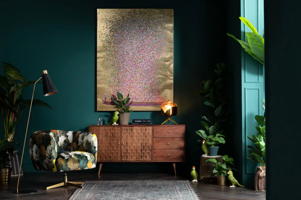 schilderij_touched_flower_boat_goudroze_xcm_5.webp KARE Design Schilderij Touched Flower Boat Goud-Roze 160x120cm