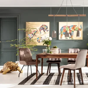 KARE Design Schilderij Touched Flower Elephant 90x120cm