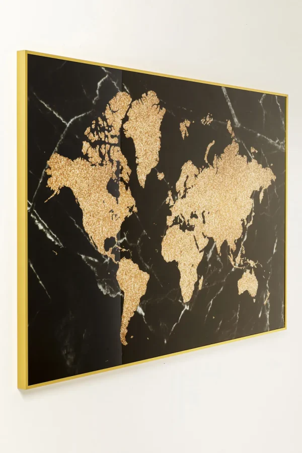 KARE Design Schilderij World Map 150x100cm