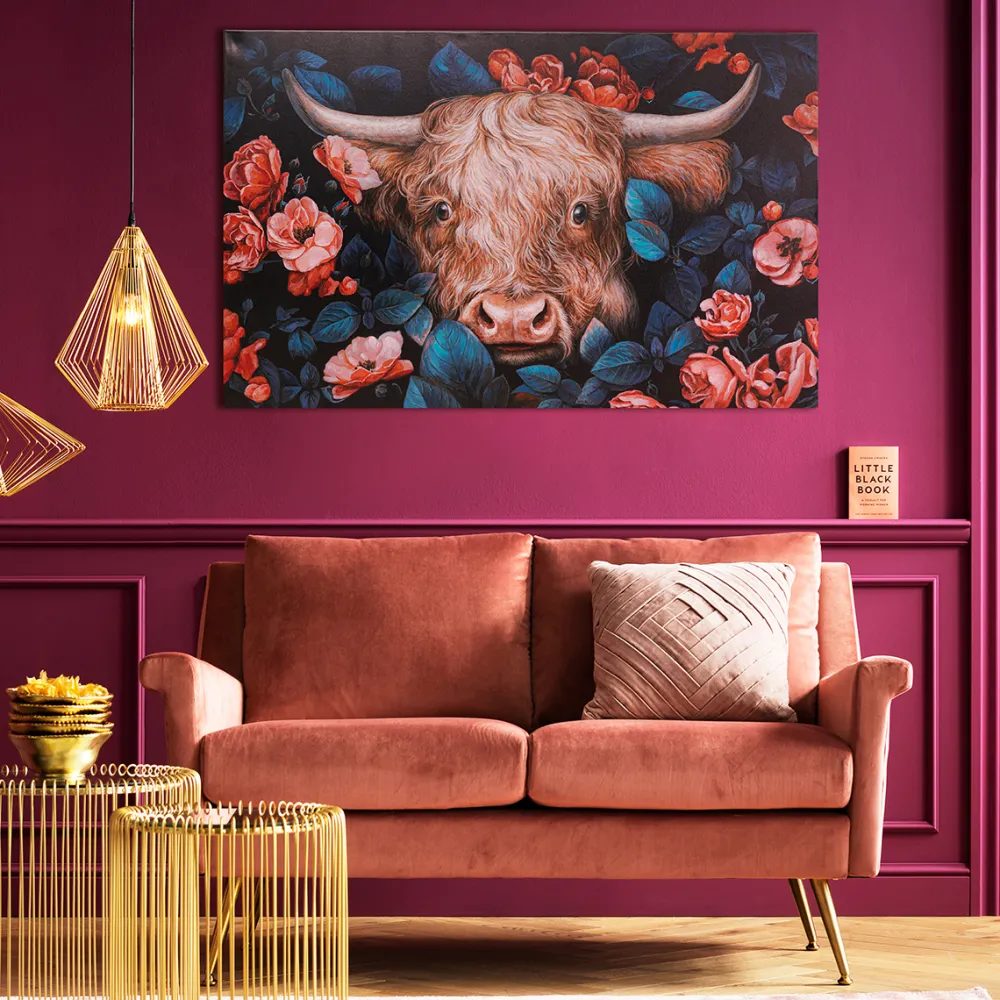 schilderij_yak_in_flower_xcm_0.webp KARE Design Schilderij Yak In Flower 140x90cm