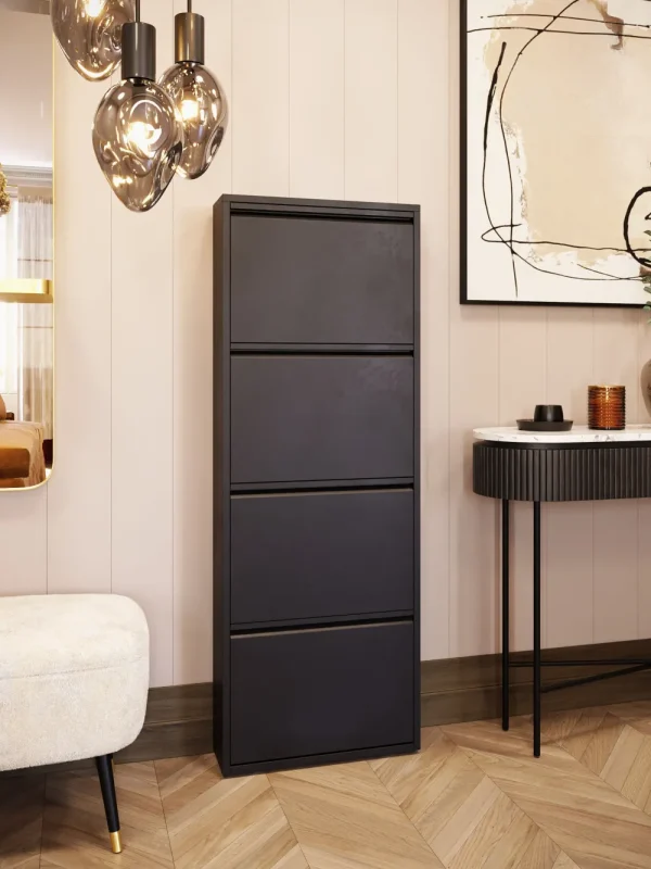 KARE Design Schoenenkast Caruso 4 Black (MO)