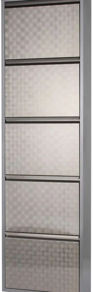KARE Design Schoenenkast Caruso 5 Silver Brushed (MO)