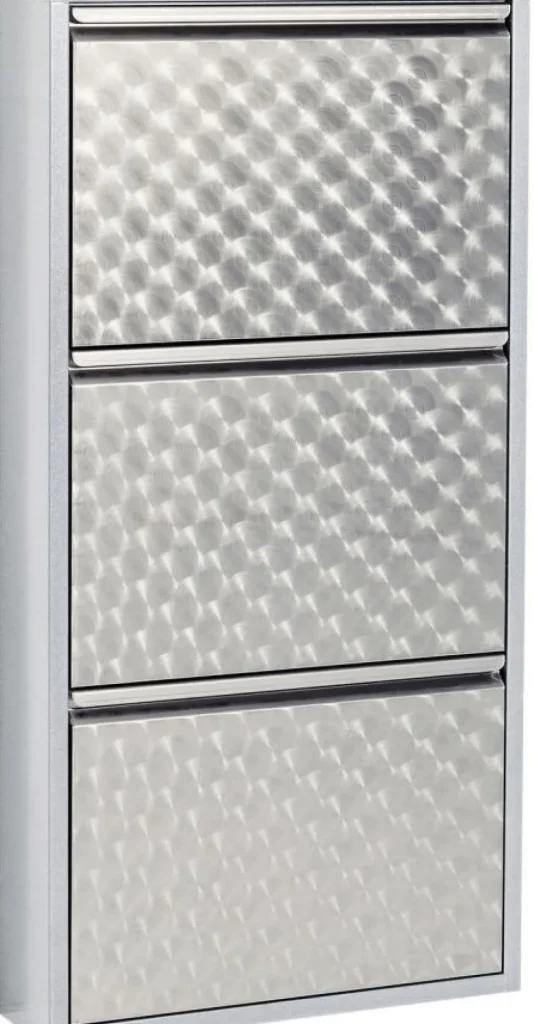 KARE Design Schoenenkast Caruso 3 Silver Brushed (MO)