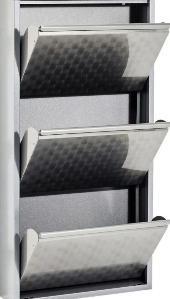 KARE Design Schoenenkast Caruso 3 Silver Brushed (MO)