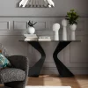 KARE Design Sidetable Gloria Black Ceramik 140x81cm