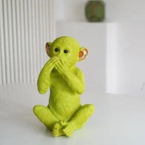KARE Design Spaarpot Monkey Iwazaru Groen