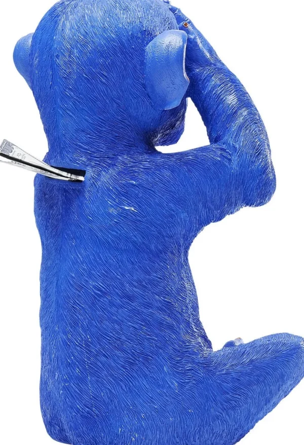 KARE Design Spaarpot Monkey Mizaru Blauw