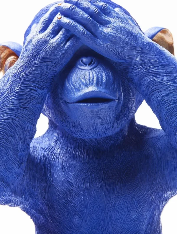 KARE Design Spaarpot Monkey Mizaru Blauw