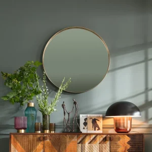 KARE Design Spiegel Curve MO Messing Ø100cm