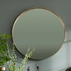 KARE Design Spiegel Curve Rond Messing Ø100cm