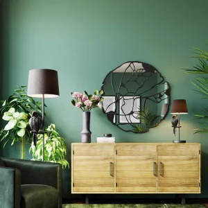 KARE Design Spiegel Pieces Mat Zwart Ø100cm