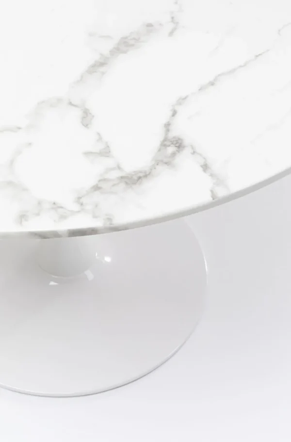 KARE Design Tafel Veneto Marmer Wit Ø110cm