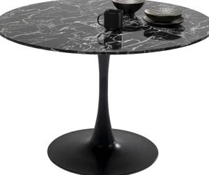 KARE Design Tafel Veneto Marmer Zwart Ø110cm