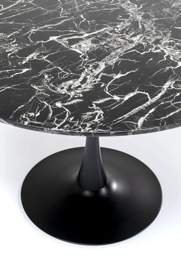 KARE Design Tafel Veneto Marmer Zwart Ø110cm