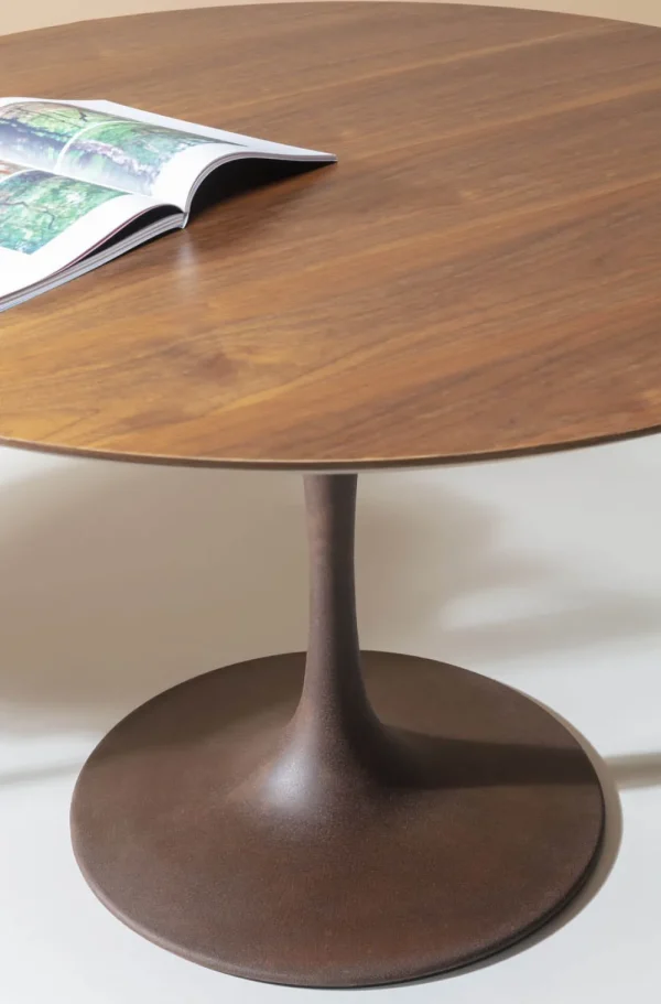 KARE Design Tafelblad Invitation Round Walnut 120cm